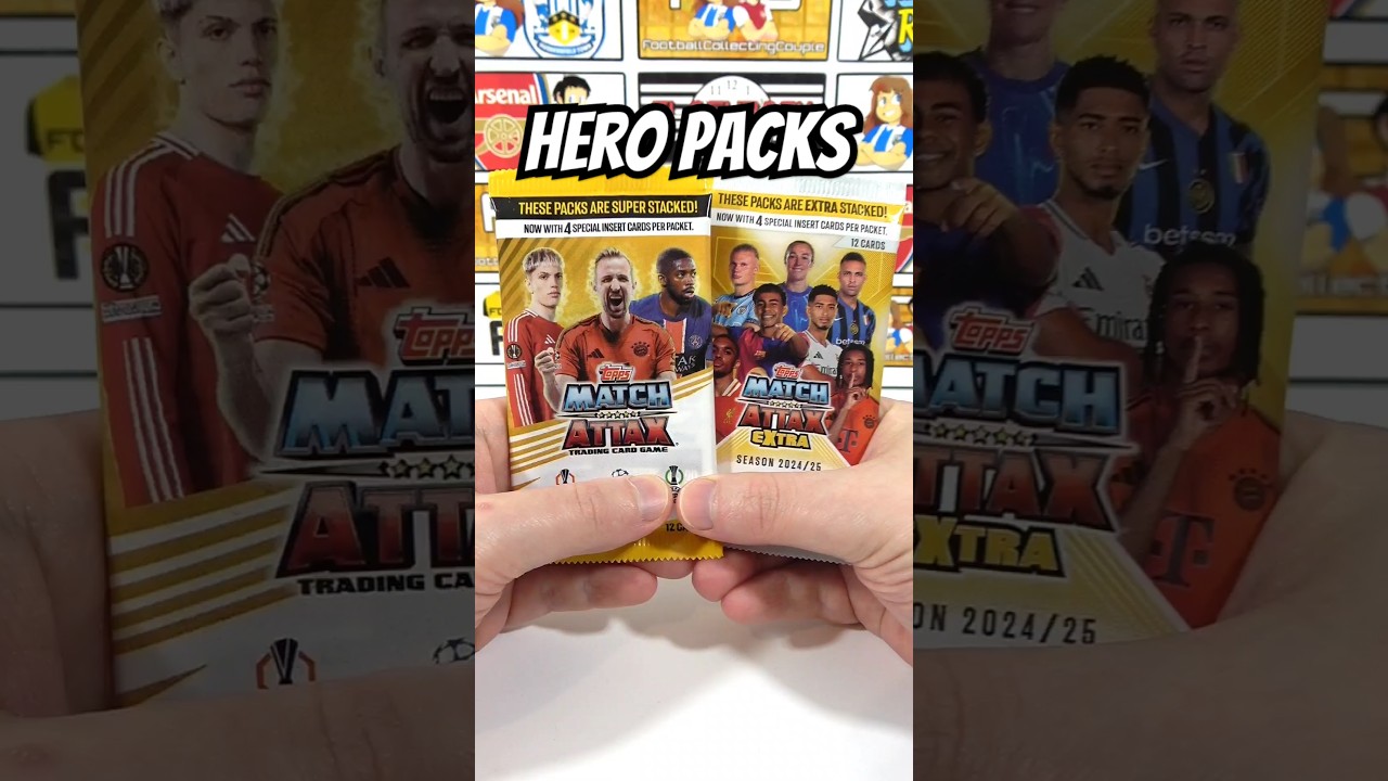HERO PACK BATTLE | Match Attax 24/25 VS Match Attax Extra 2025 | Hero Pack Opening #shorts