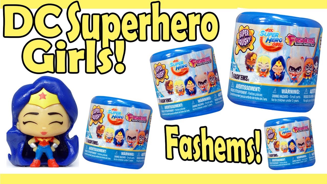 DC Super Hero Girls Fashems Wonder Woman, Batgirl, Supergirl, Katana, Bumblebee, Harley Quinn