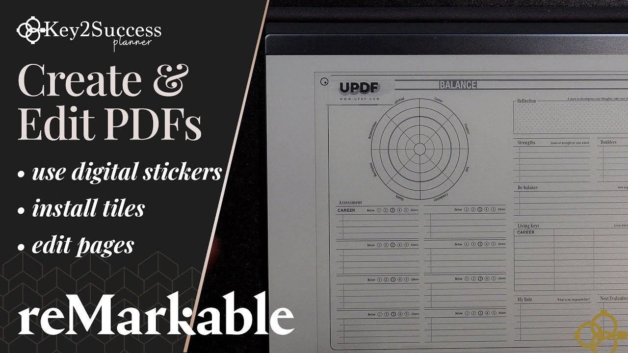 Creating and Customizing Digital Stickers for the ReMarkable and ink devices using UPDF