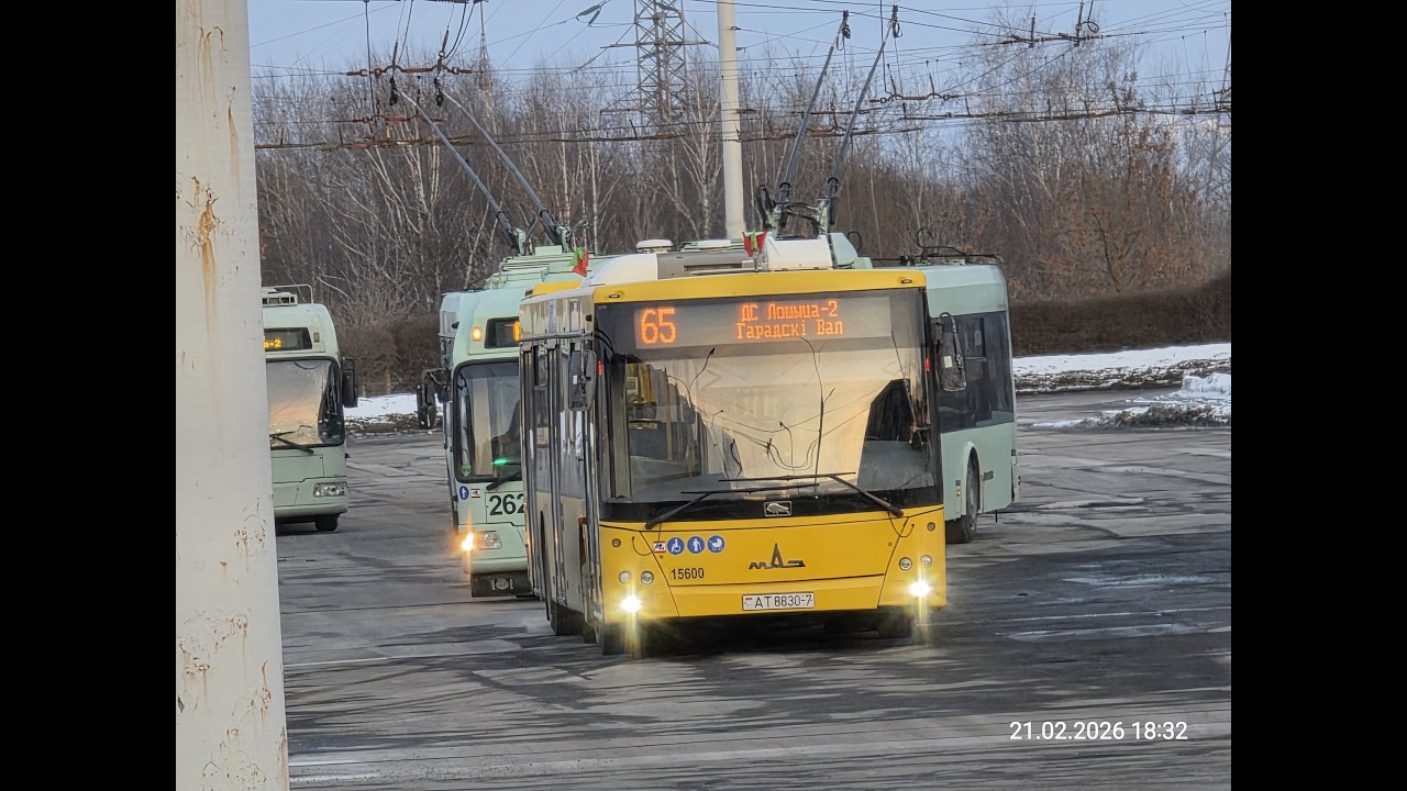 Минск, поездка в автобусе МАЗ-203.015, рег.№ АТ 8830-7, марш.65 (21.02.2026)