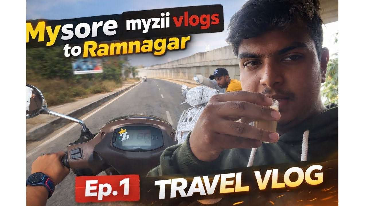 “Chai, Roads & Memories ☕🏍️ | Mysore to Ramanagara Vlog”| MYZII VLOGs