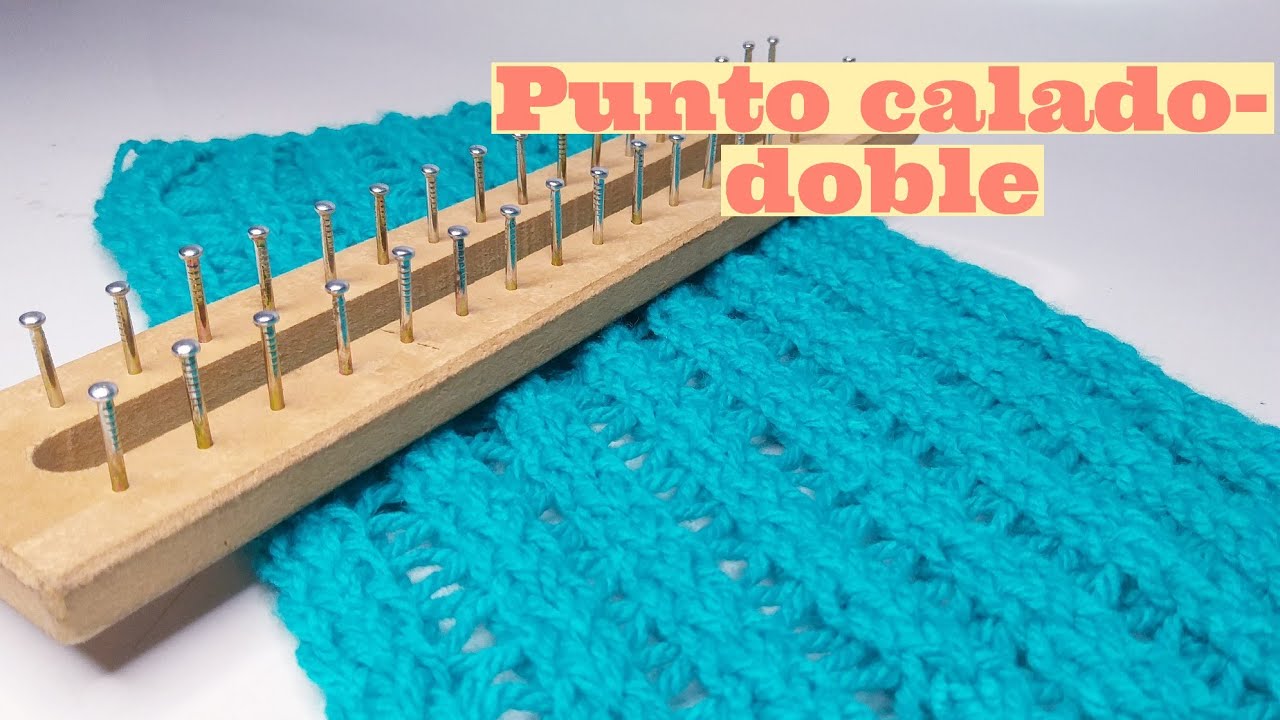 Puntada Doble Calada en TELAR RECTANGULAR | Nivel intermedio 💕