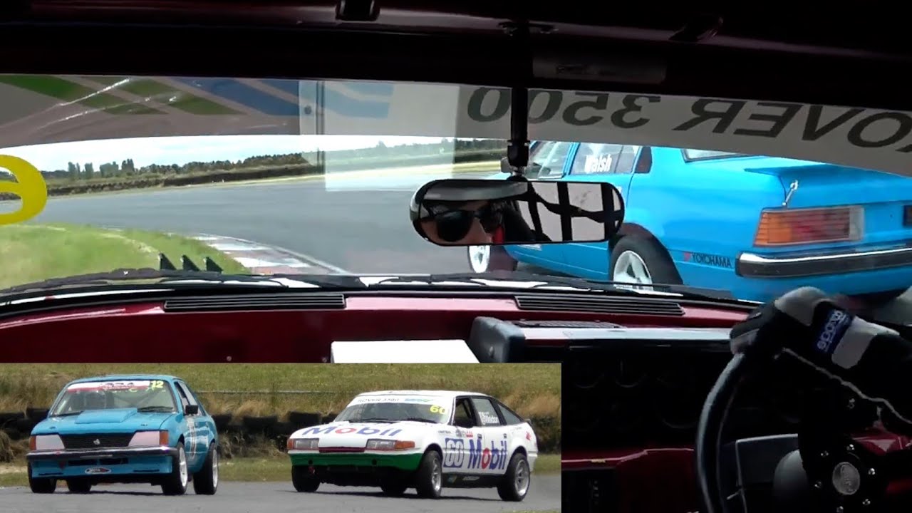 Improved Production battle VH Commodore V8 vs Rover SD1 V8 Symmons Plains Race 1 Round 6 TCRC 2022