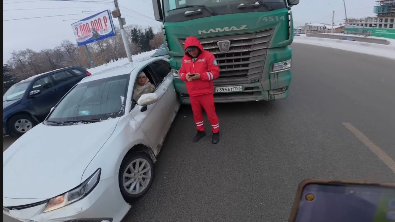 Попал в ДТП на камазе к5 ITECO, в Новосибирске(перезалив)