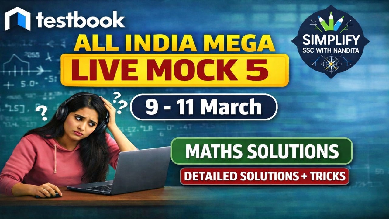 Testbook All India Mega Live Test 5 Maths Solutions - concepts + tricks | SSC CGL CHSL 2026 #ssccgl