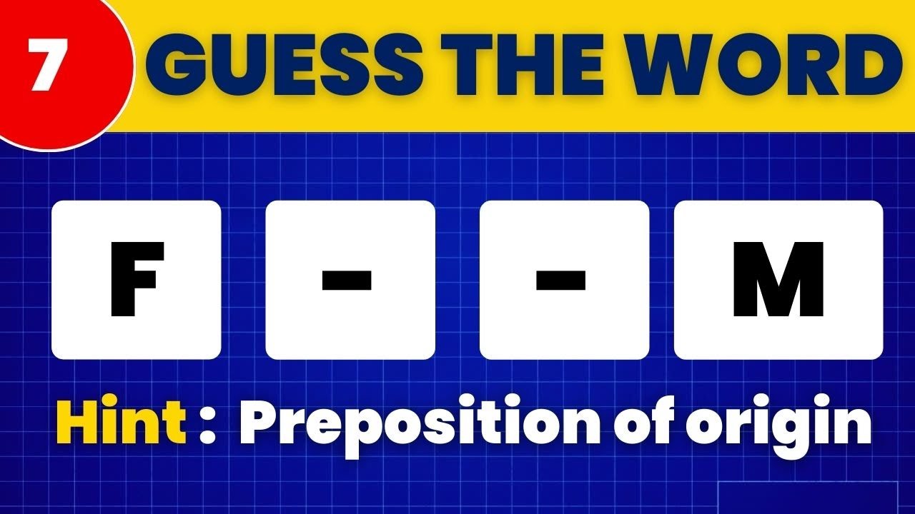 Guess The Four Letter Word Quiz! 🕵️ (Missing Two Letters + Hints)