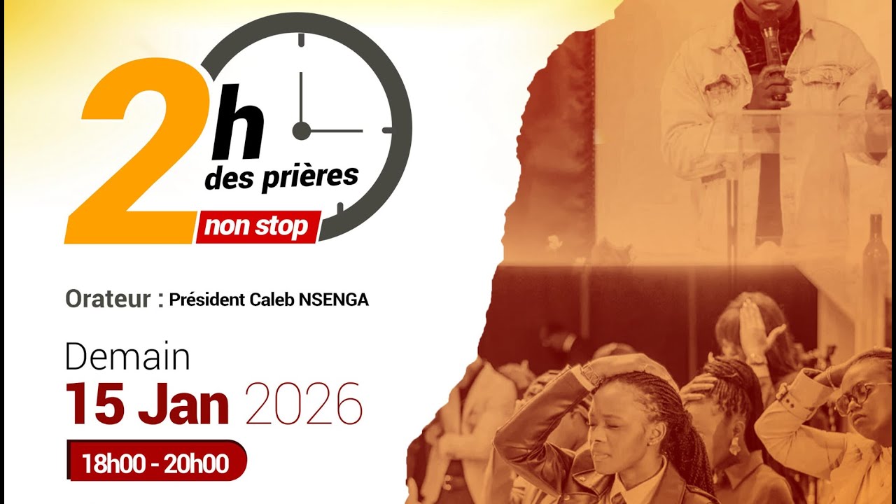 JEUDI ELONGA|| 2 HEURES DES PRIERES NON-STOP|| President Caleb NSENGA