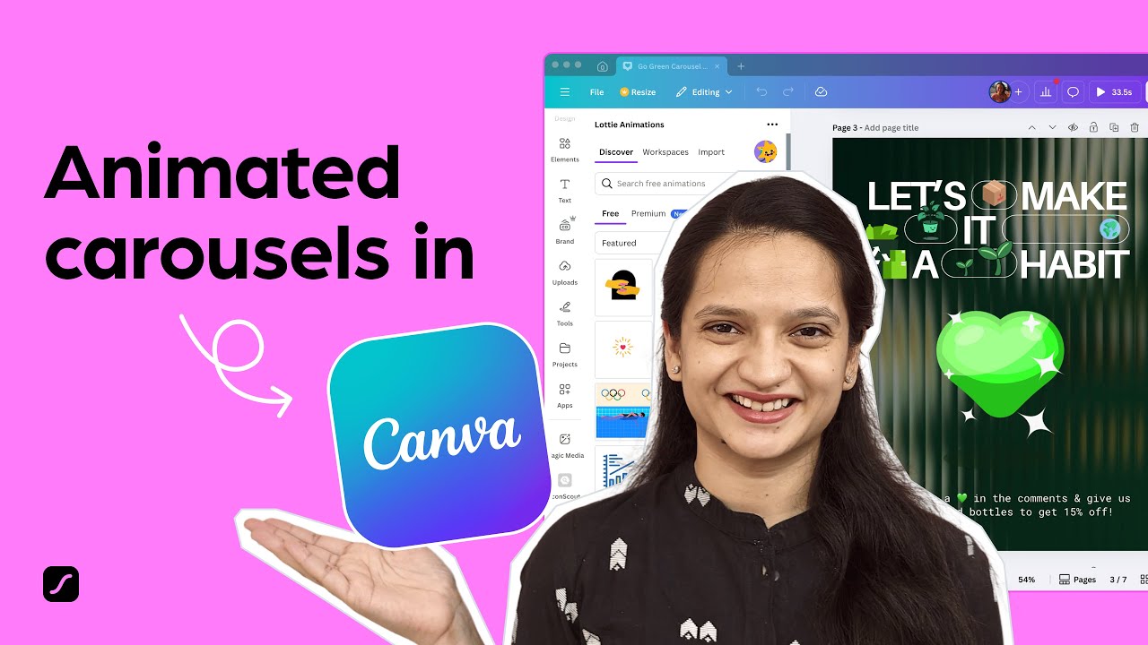 Canva animation tutorial! How to make animated carousels in minutes
