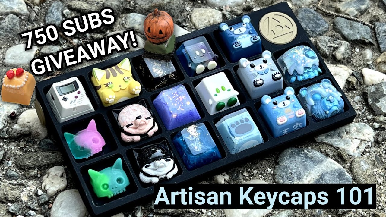 Artisan Keycap 101 | My Artisan Keycaps Collection | 750 Subs GIVEAWAY!