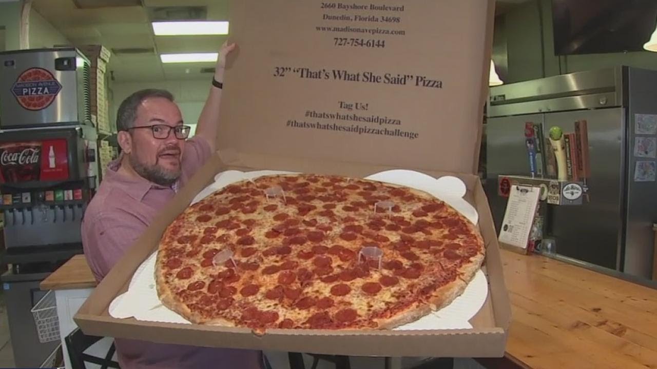 Take a 32 inch pizza eating challenge at Dunedin's Madison Ave Pizza