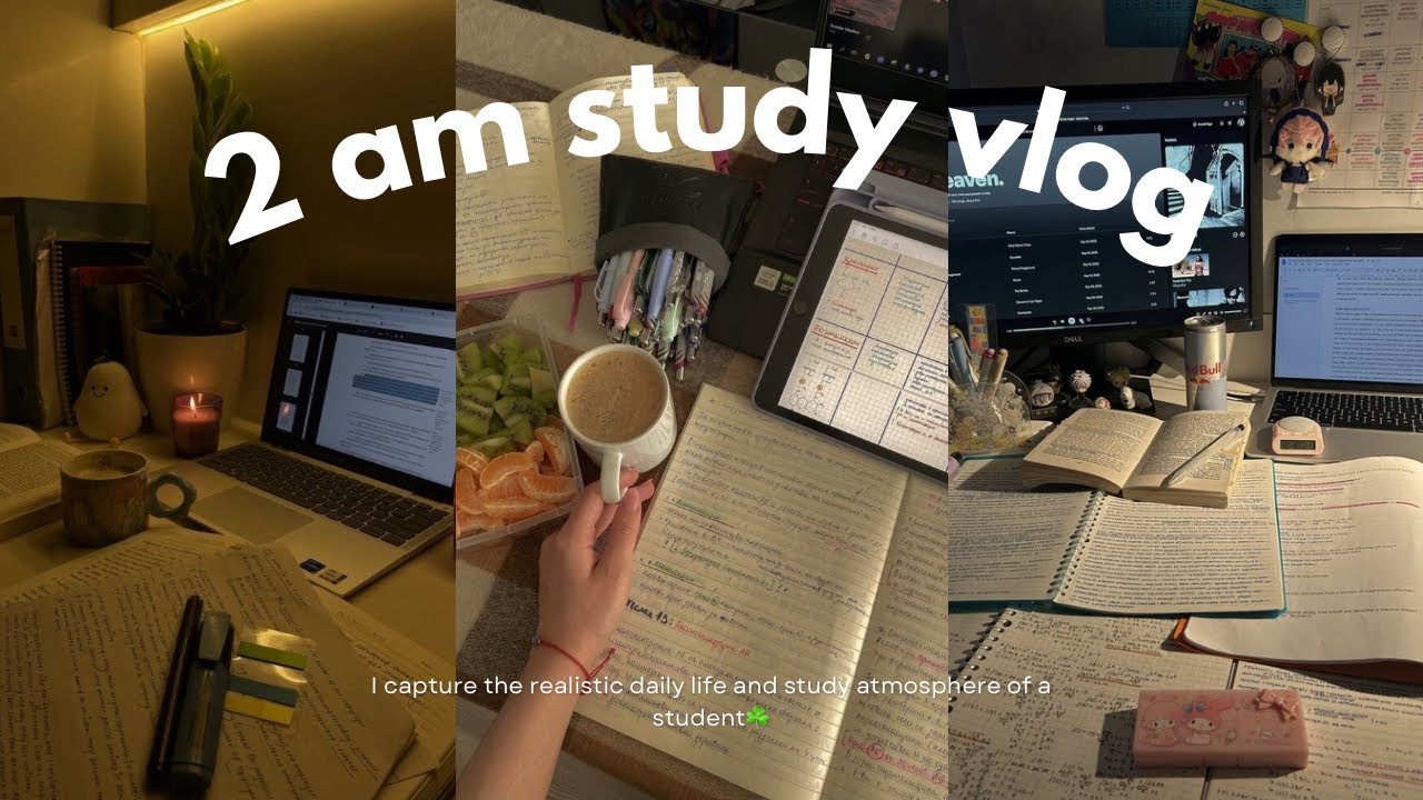 2:00 AM. Silence, scribbles, and soft dreams. 🌙📖| realistic study vlog| soft focus