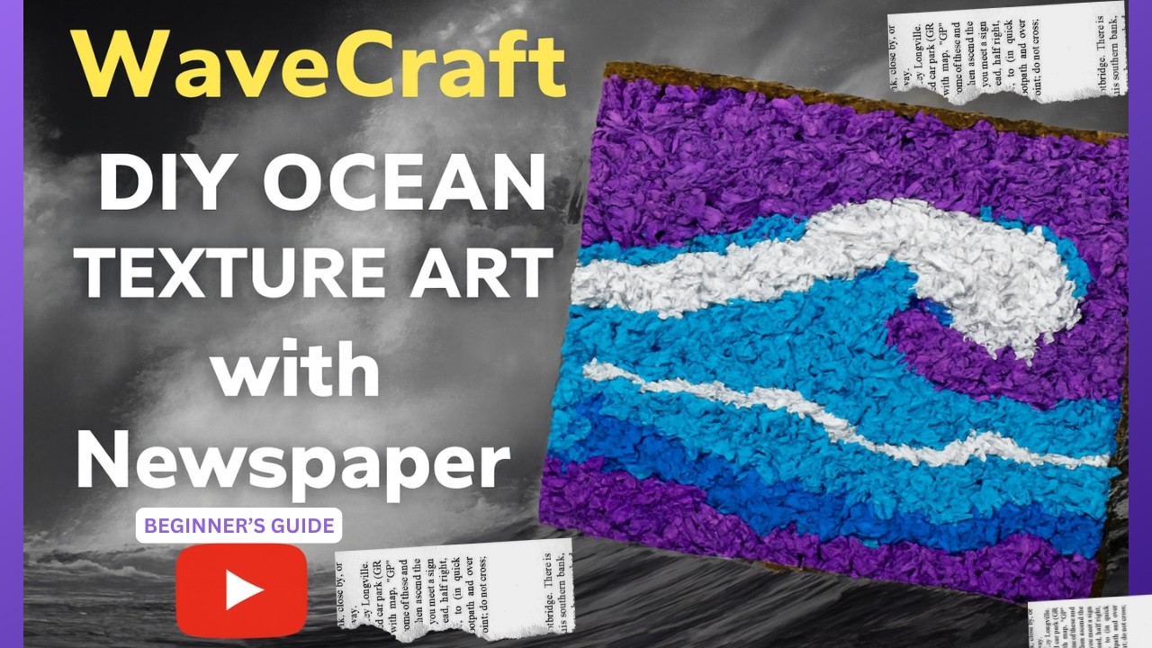 WaveCraft: DIY Ocean Texture Art with Newspaper