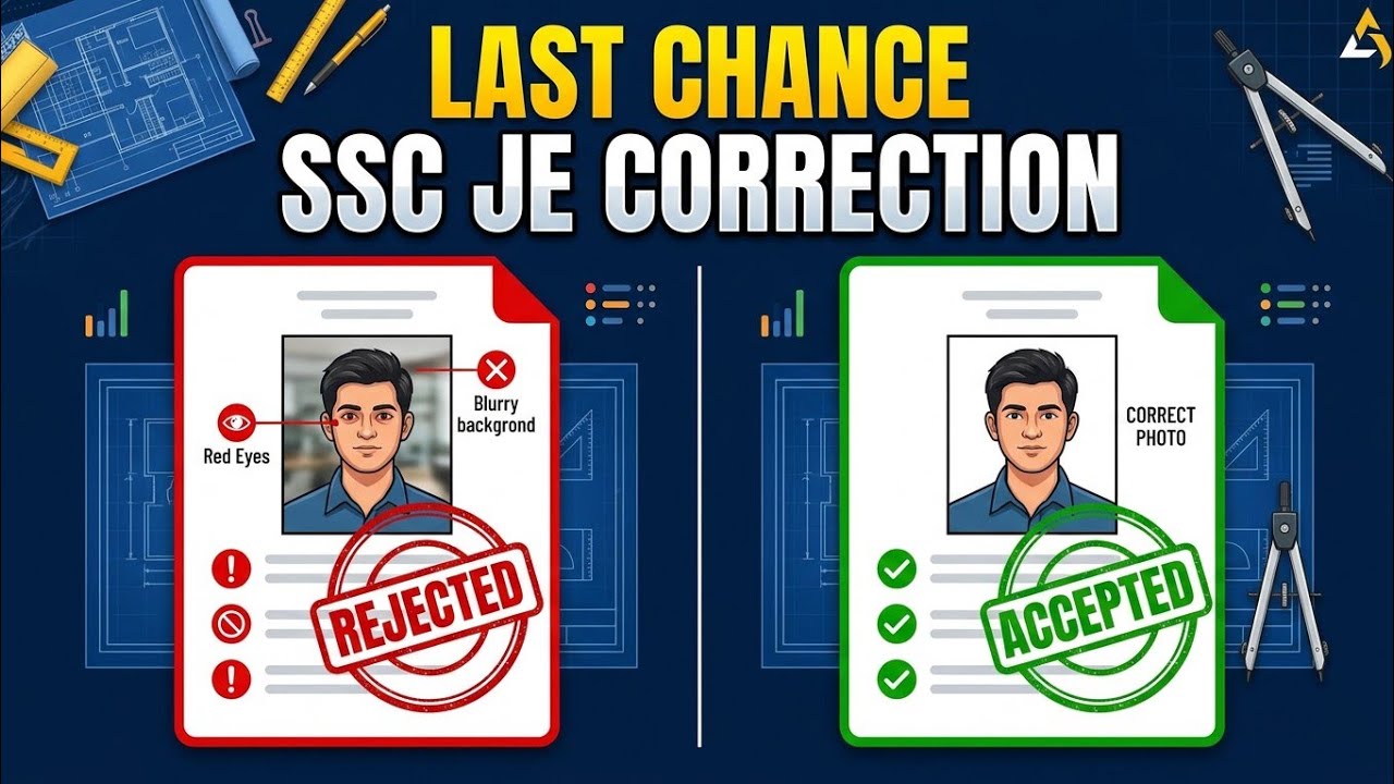 SSC JE 2026 (Official notice) | CORRECTION WINDOW OPEN | MUST WATCH TO AVOID REJECTION