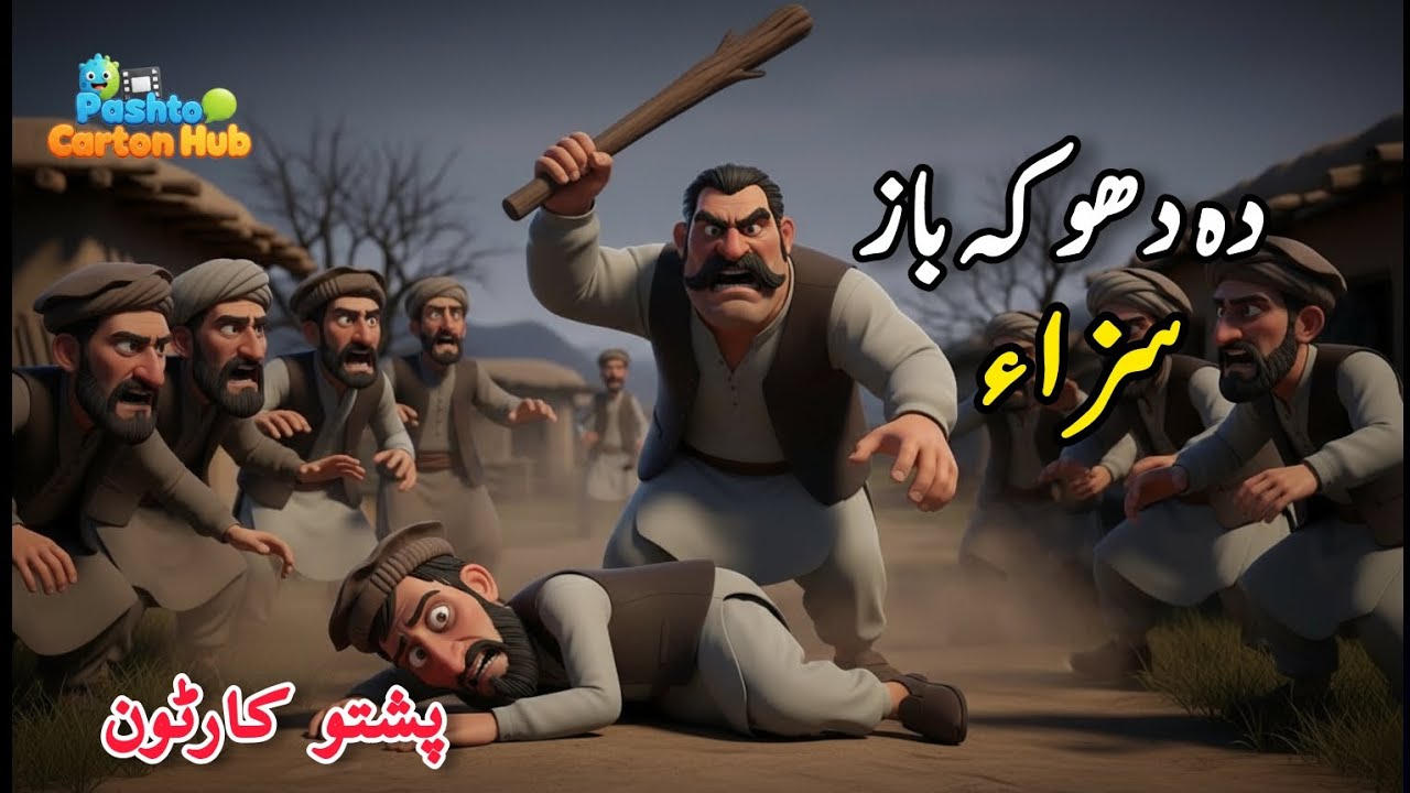 The punishment for a deceiver 👊 | دہ دھوکہ باز سزا  #pashtocartoonhub