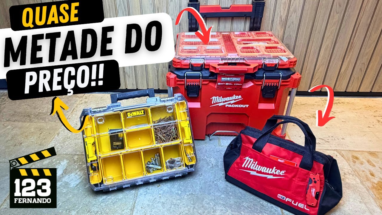 KIT MILWAUKEE PACKOUT, KIT 12V FUEL E DEWALT TSTAK EM SUPER PROMOÇÃO!