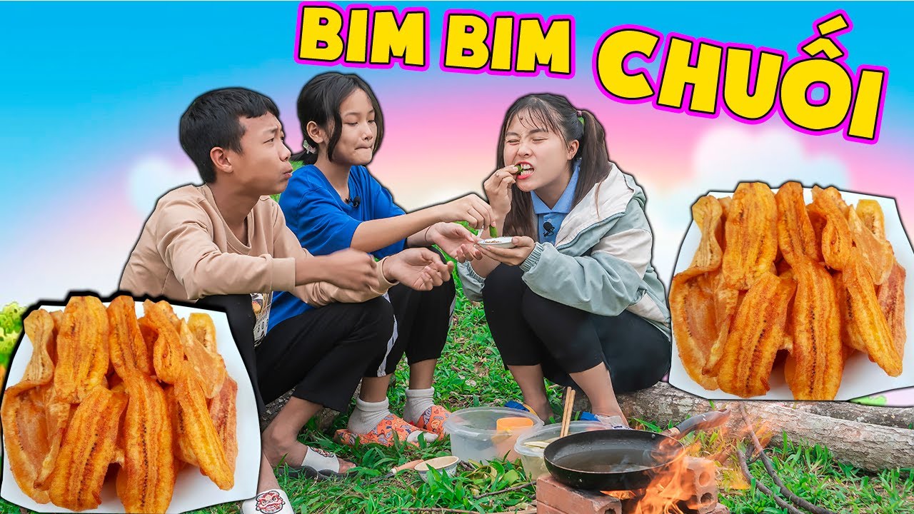 Thử Thách Trốn Tìm - Làm Bim Bim Chuối Tự Chế Và Mít Non Chấm Muối Ớt ❤ KN CHENO Chị Hằng