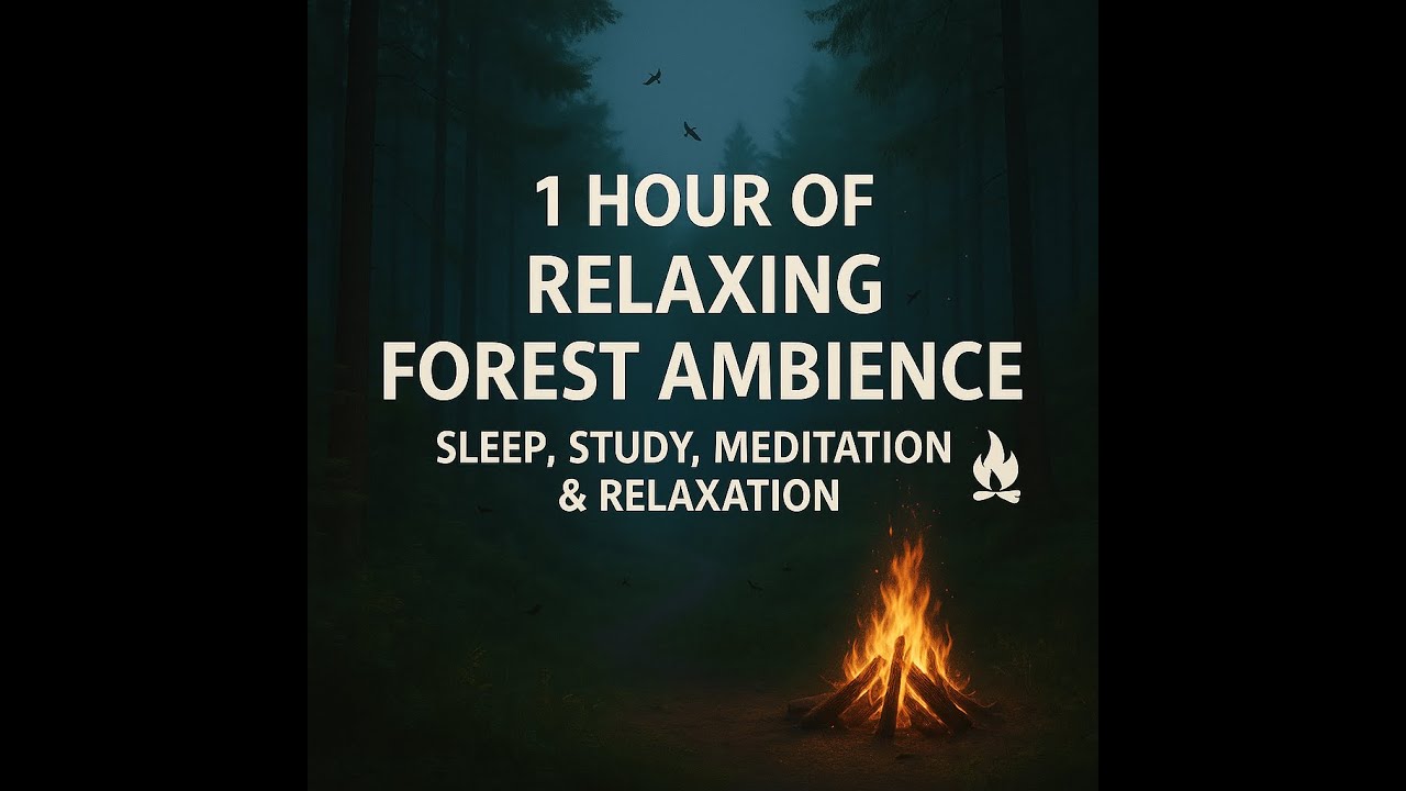 1 Hour of Relaxing Forest Ambience with Birds and Fire Sounds, Study, Meditation & Relaxation 🌲🔥🕊️