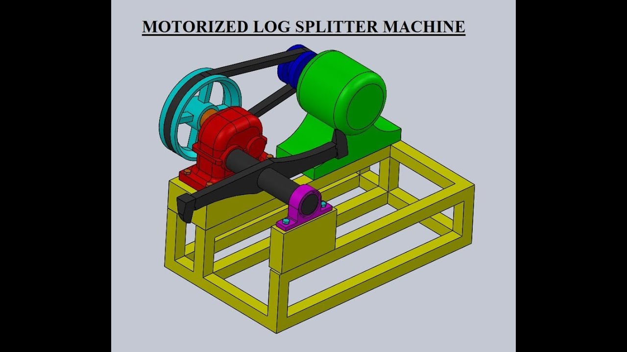 Motorized Log Splitter Machine