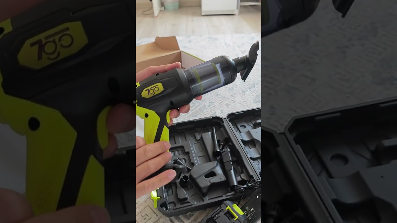 7GO 7GAB 03 Kablosuz Araç İçi Süpürge  20 000PA Güçlü Emiş  90 000RPM Fırçasız Motor  15 000mAH Uzun