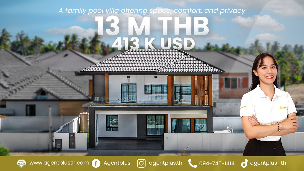 Modern Designed Pool Villa with Complete Functional Layout