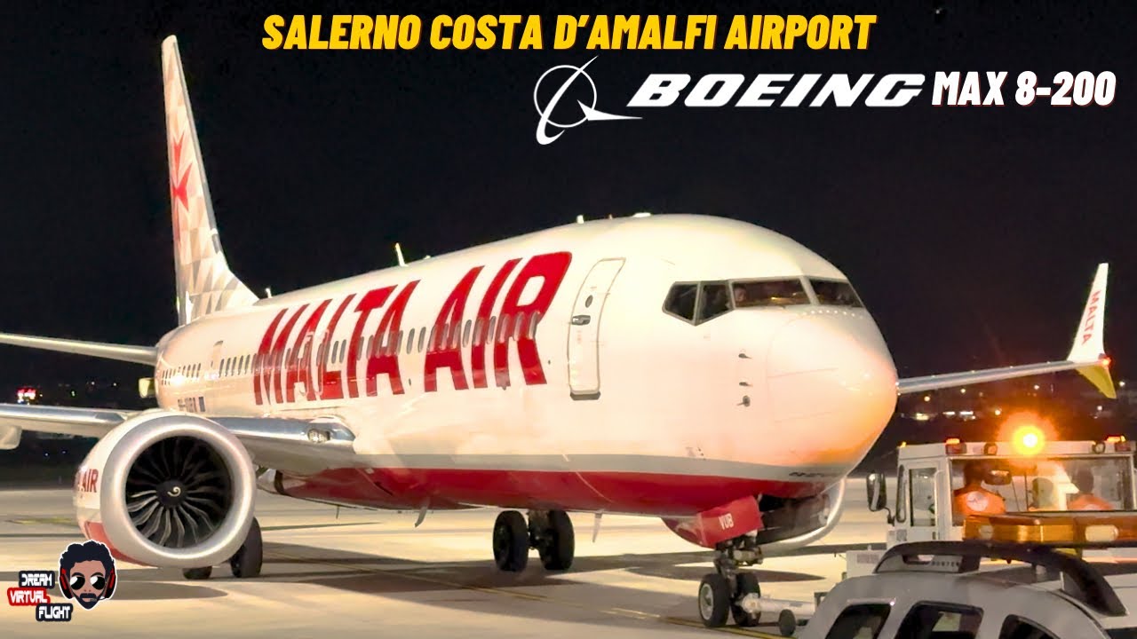 IRL Ryanair-Malta Air Boeing B737 MAX 8-200 Takeoff & Landing | Salerno Costa D'Amalfi Airport