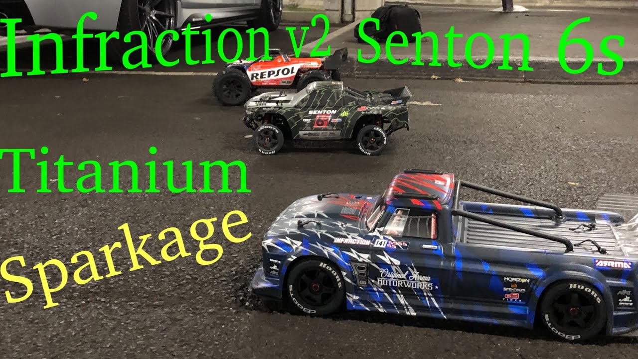Arrma infraction v2 gets big sparks(featuring senton 6s )