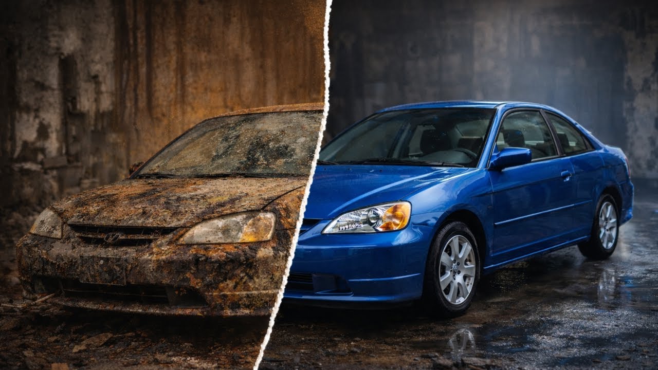 ASMR Car Restoration! Full Restoration Honda Civic 2001 Project|rebuild restoration