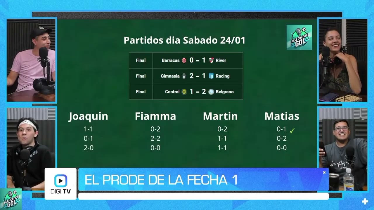 El Prode la Fecha 1 del Torneo Apertura 