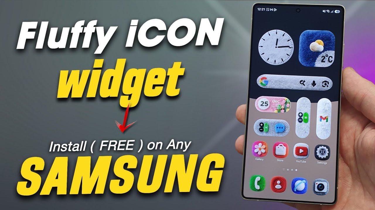 Install 3D Fluffy Widget on Any Samsung Phone 🔥 One UI Setup Tutorial (No Root!)