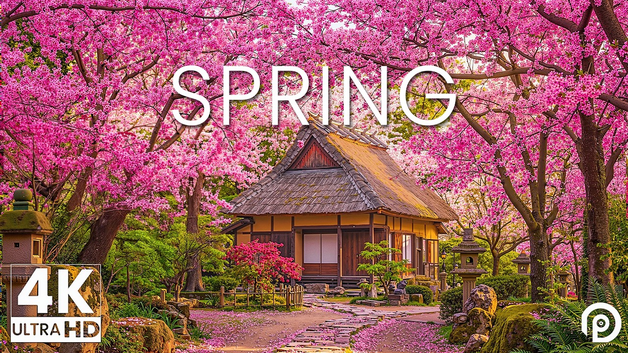Spring Flowers 4K - April 2026 - Cherry Blossoms in Full Bloom & Scenic Flower Gardens