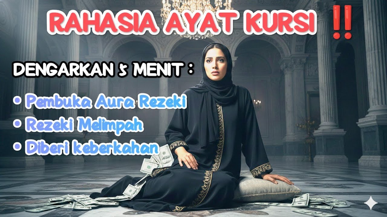 SANGAT AMPUH! Ayat Kursi Penarik Rezeki | Putar Sebelum Tidur