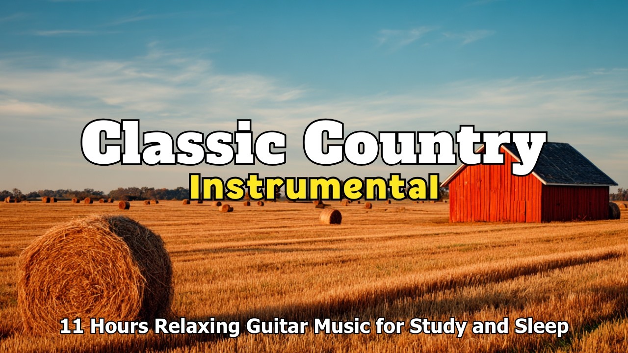 11 Hours Classic Country Instrumentals - Relaxing Guitar for Study and Sleep