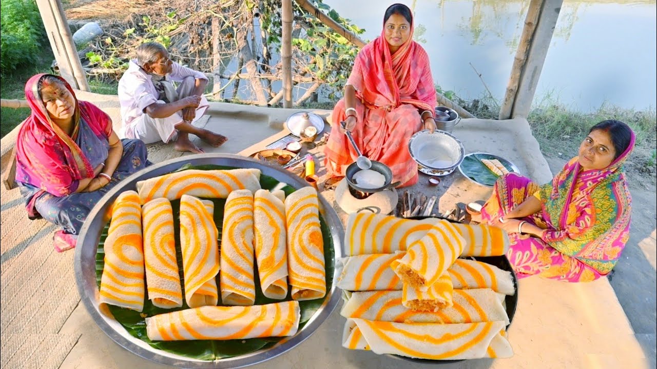 এইরকম পাটিসাপটা বানালে বাড়ির সবাই 1টার জায়গায় 10টা খাবে || bengali patisapta pitha recipe
