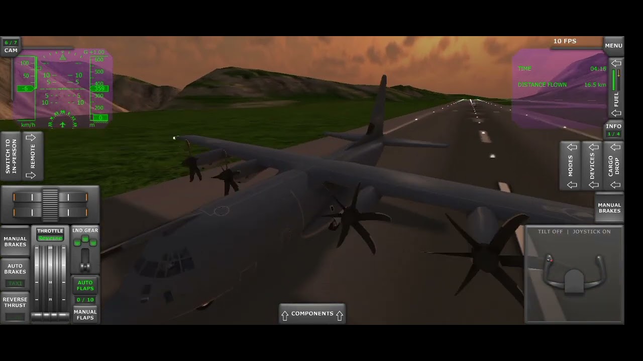 a plane land with me