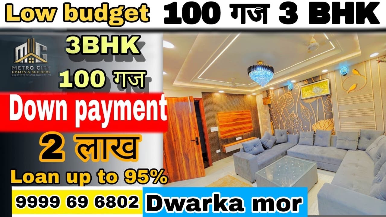 Spacious & Luxury Big Size Furnished 3BHK in 100 SQ.YD With Lift + Car Parking Near Dwarka Mor Metro