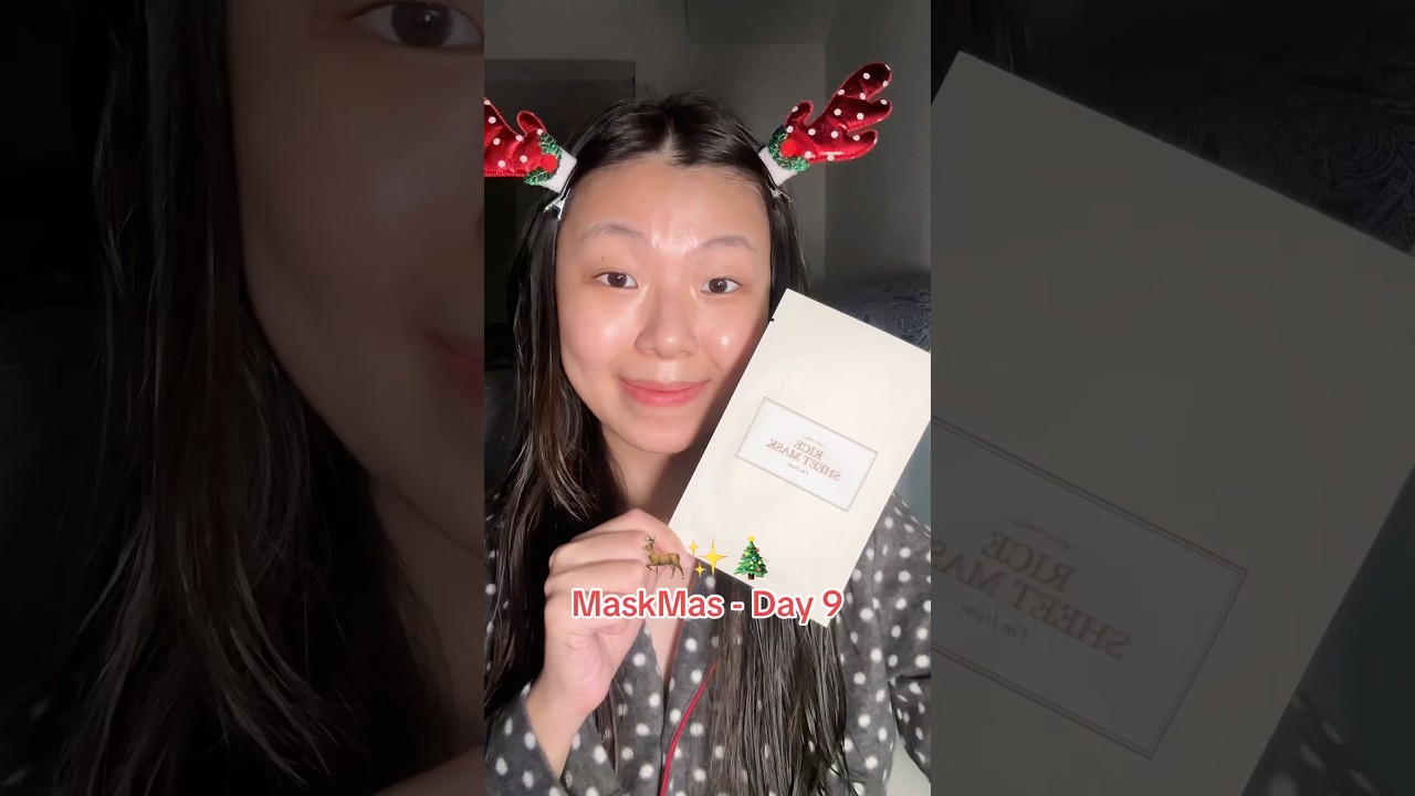 MASKMAS DAY 9 🎄✨ | i&rsquo;m from rice sheet mask #vlogmas #kbeautyskincare #koreanskincare #sheetmask