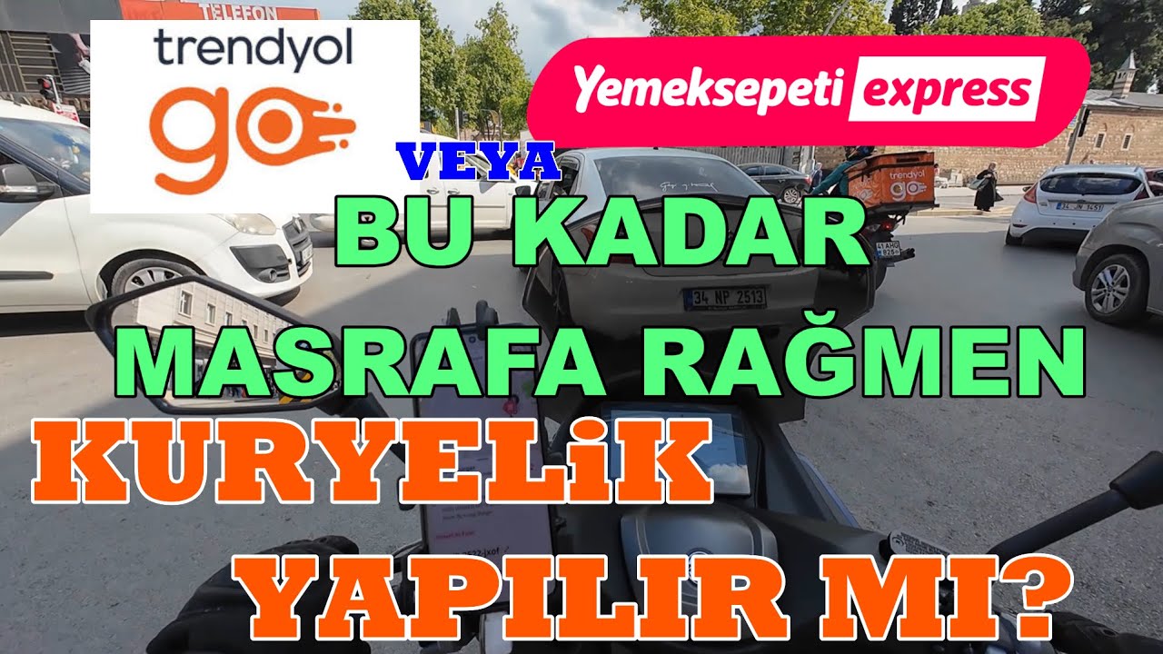 TRENDYOL GO veya YEMEKSEPETİ KURYESİ OLUNUR MU - MASRAFLARA RAĞMEN #motovlog #motokurye #yemeksepeti
