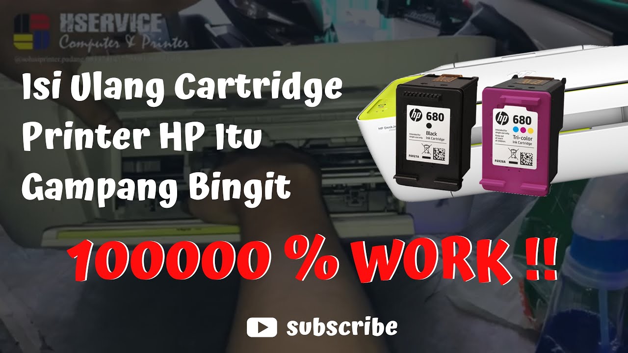 CARA ISI ULANG CARTRIDGE PRINTER HP 2135 YANG BEKU DAN PUTUS PUTUS , GAMPANG UNTUK SEMUA PRINTER HP