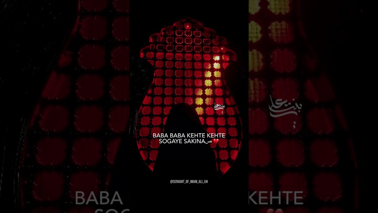 Shehzadi Sakina Noha Status | Baba Baba Kehte Kehte Sogaye Sakina | Lyric | Shia WhatsApp Status