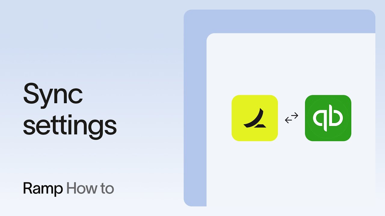 Настройки синхронизации &mdash; QuickBooks Online + Ramp