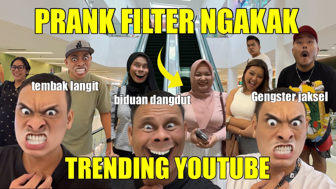 PRANK FILTER NGAKAK | TRENDING YOUTUBE | PRANK ESKALATOR