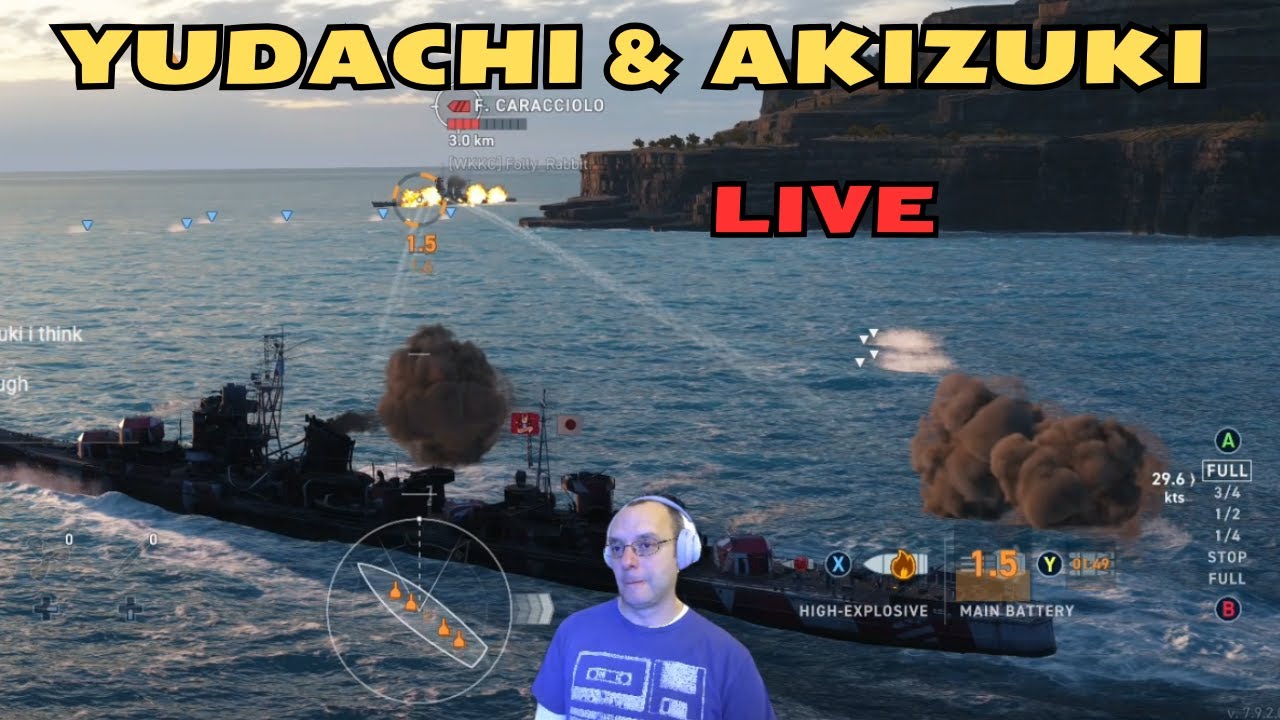 Юдачи и Акидзуки — повторы матчей в прямом эфире — World of Warships Legends