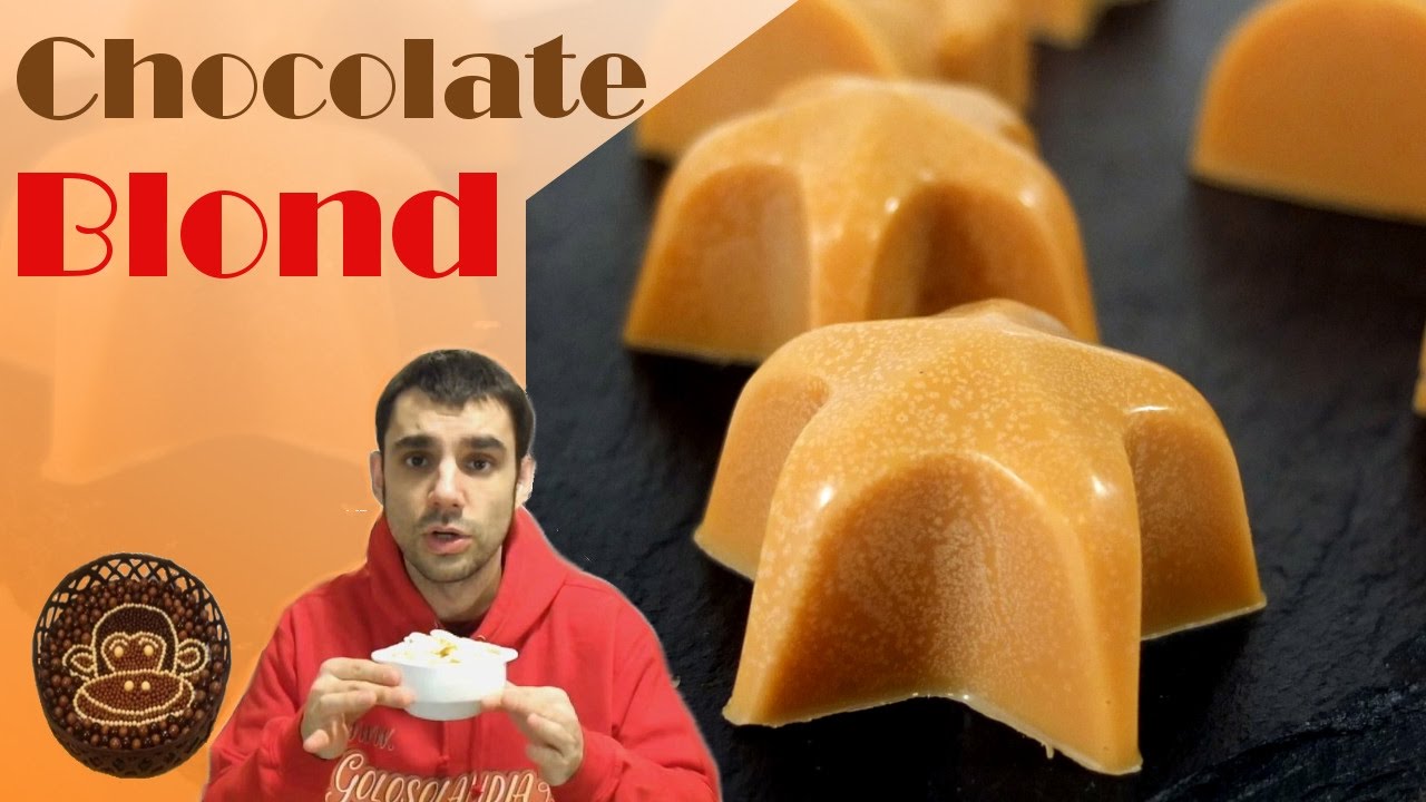 CHOCOLATE BLOND o RUBIO 😍😋 como hacer en casa bombones de toffe y chocolate blanco. Receta # 231