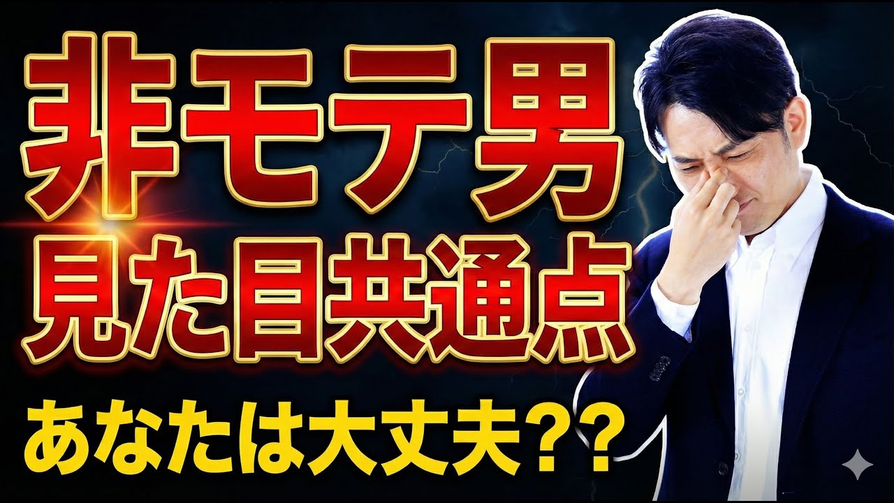 【絶望的】モテない男の見た目の共通点｜このままでは結婚できません！3つの特徴を解説します