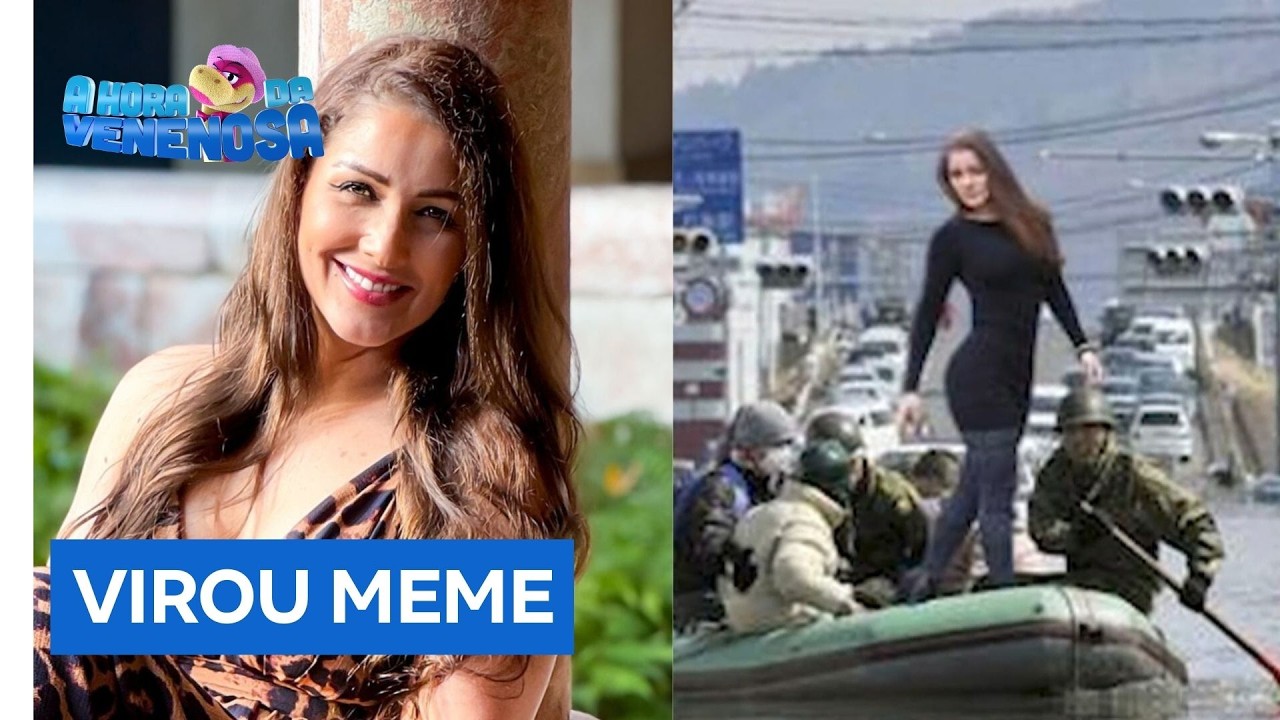 Nana Gouvêa vira meme após posar em meio a furacão nos EUA