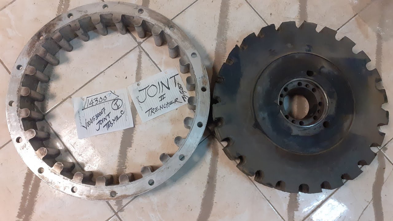 how to install   rubber coupling  trencher  TRS 1150B