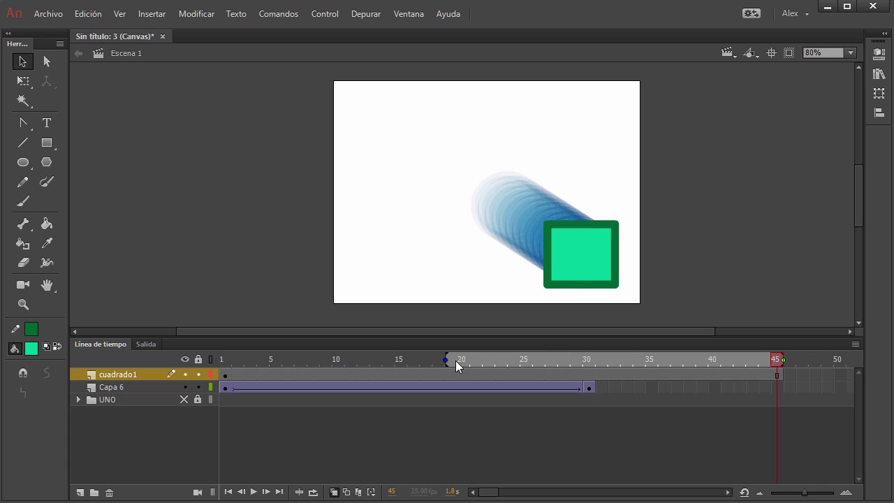 La línea de tiempo en Adobe Animate CC