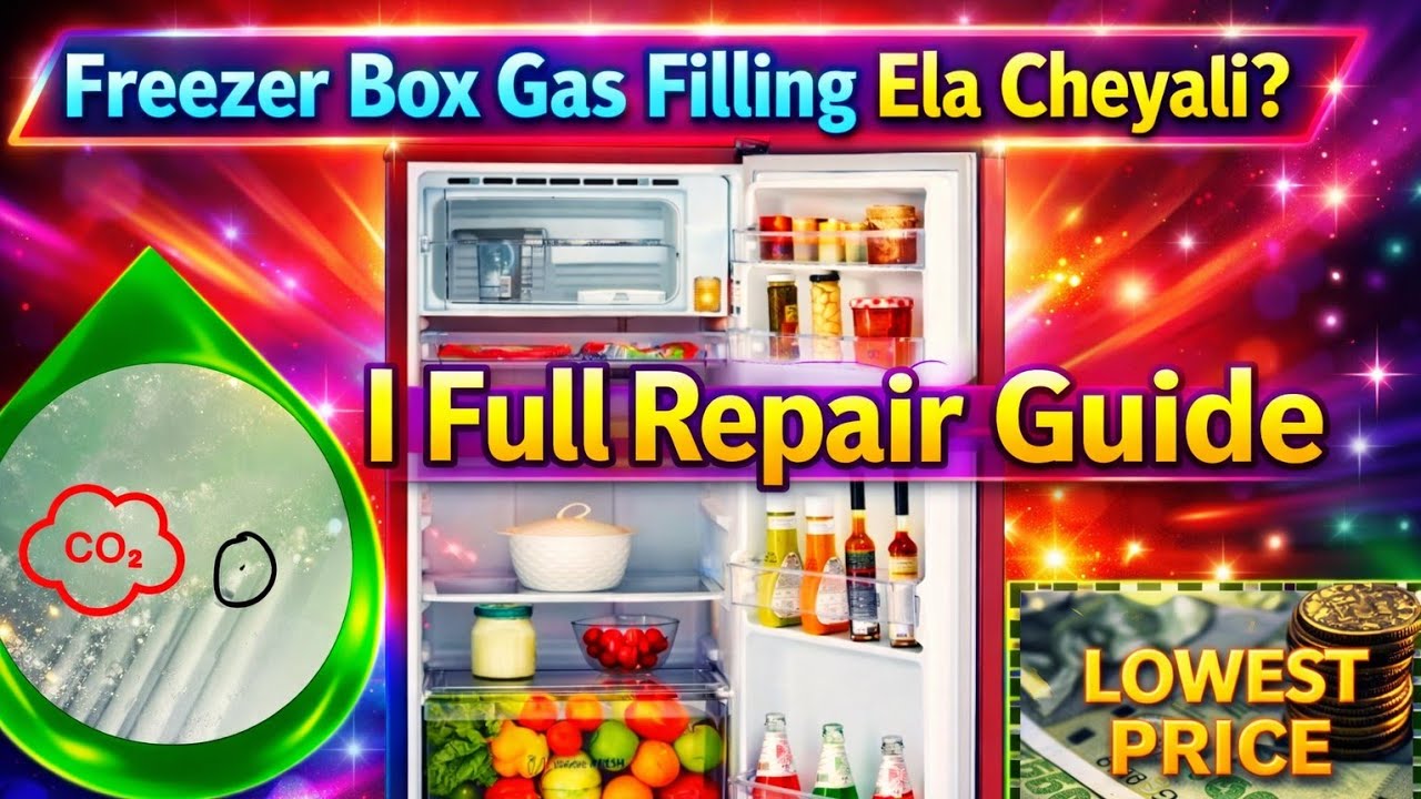 Refrigerator Freezer Box Gas Refill | Step by Step Process #2026 #telugurepair #telugutech