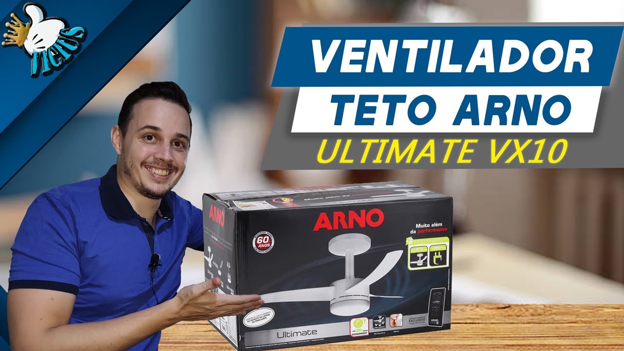 Ventilador de Teto ARNO Ultimate VX10, Silencioso e de Fácil Instalação
