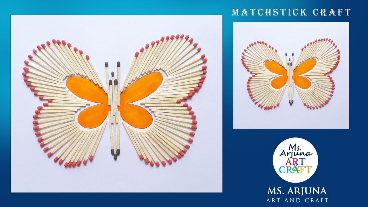 How to make Butterfly with Matchsticks | Easy Matchstick Art and Craft Ideas|Recycling Art and Craft